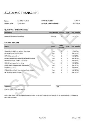 do audited courses show on transcript